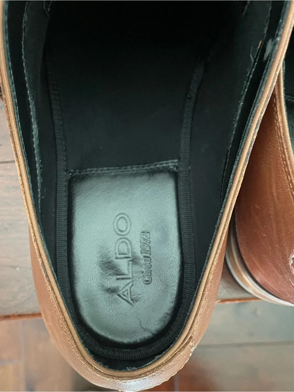 Aldo Men's Leather Double Monk Strap dress Shoes Men’s 10.5 Used Good Condition